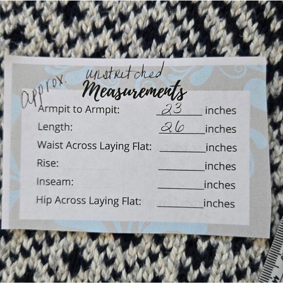 Vintage 100% Cotton Nordic Geometric Sweater Stretch Size XL Navy - Picture 4 of 6